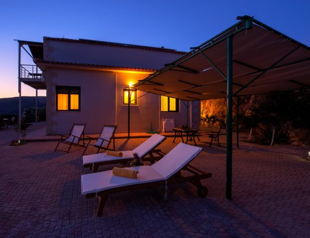 Best View Mountain Villa Chania- villa 98 best view mountain villa night
