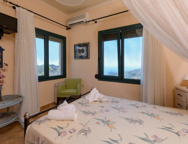 Best View Mountain Villa Chania- villa 63 double bedroom 1