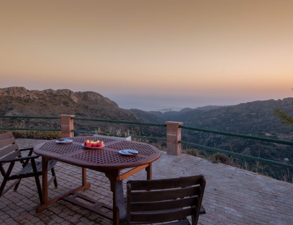 Best View Mountain Villa Chania- Home 14 evening view