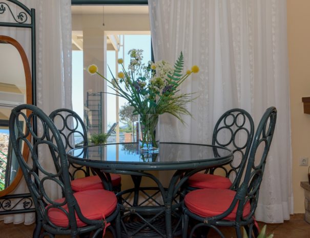 Best View Mountain Villa Chania- villa 60 internal table