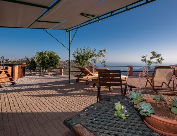 Best View Mountain Villa Chania- villa 85 terrace panoramic view